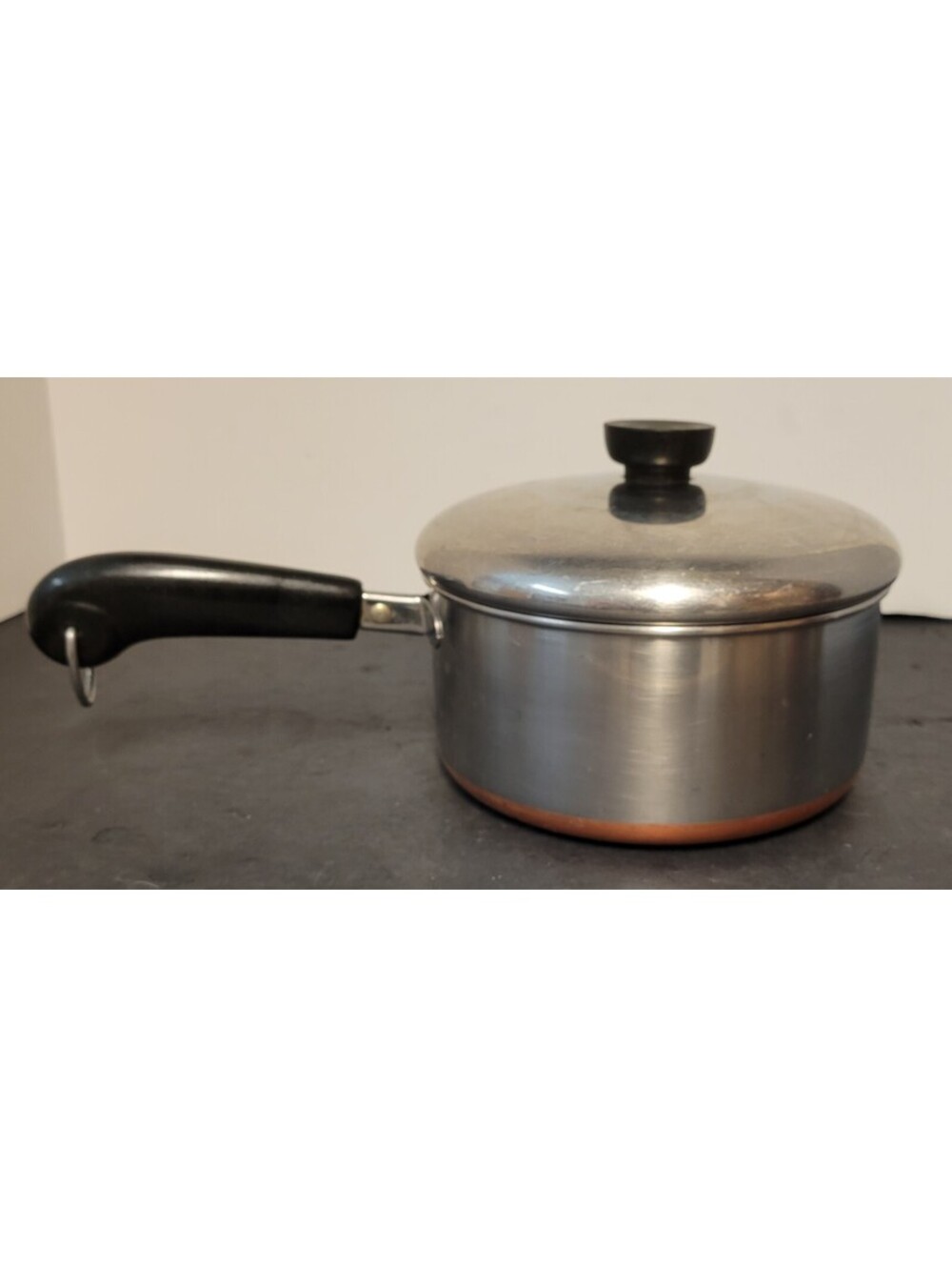 Vintage Revere Ware 1801 Copper Bottom Handled Pot 2 Qt USA